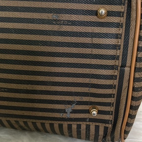 FENDI VINTAGE AUTHENTIC CANVAS SATCHEL - Picture 9 of 16